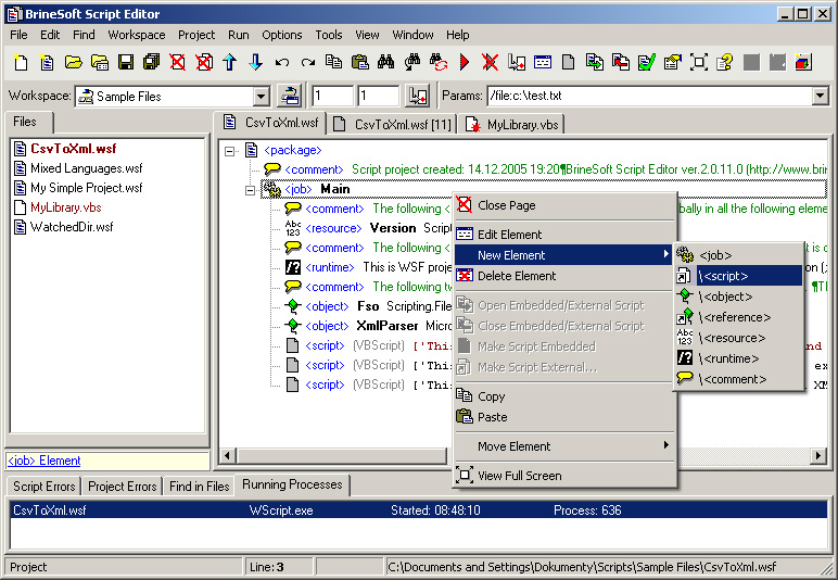 BrineSoft Script Editor