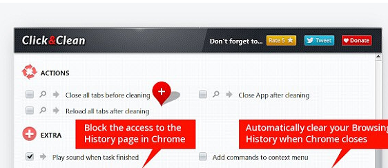 Chrome clickclean 插件