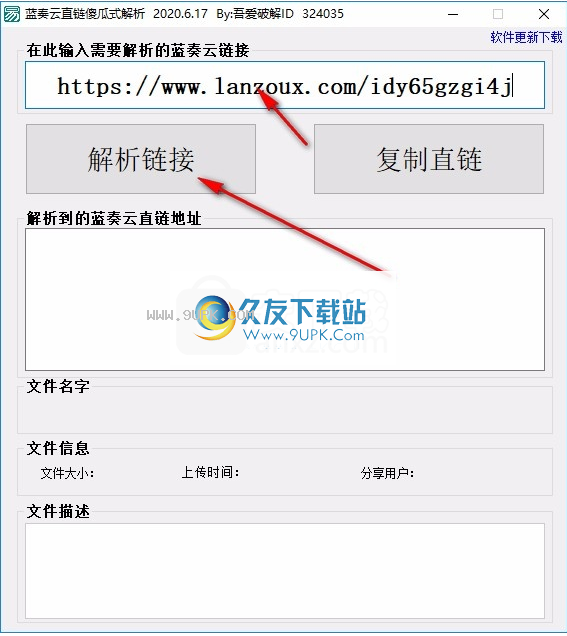 蓝奏云直链傻瓜式解析软件