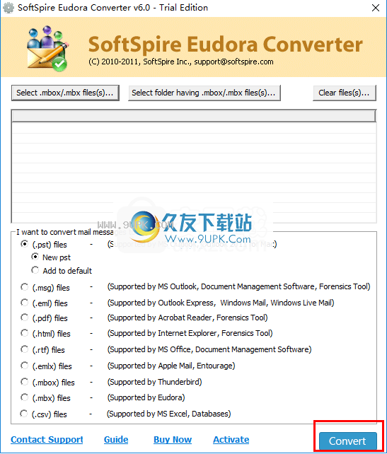 SoftSpire Eudora Converter