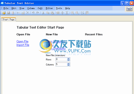 Tabular Text Editor下载英文免安装版[CSV编辑器]