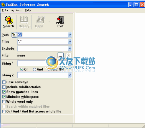 SadMan Search下载英文版[文件查找替换软件]