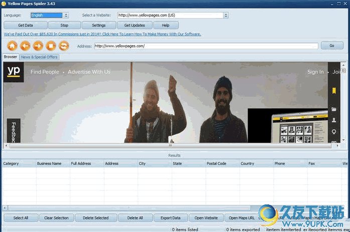 Yellow Pages Spider(黄页蜘蛛软件) v 最新特别版