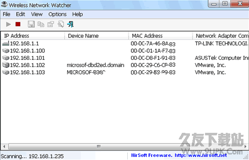 Wireless Network Watcher(无线网络扫描软件)