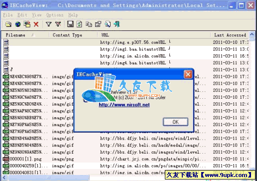 IECacheViewer 英文[ie缓存提取器]