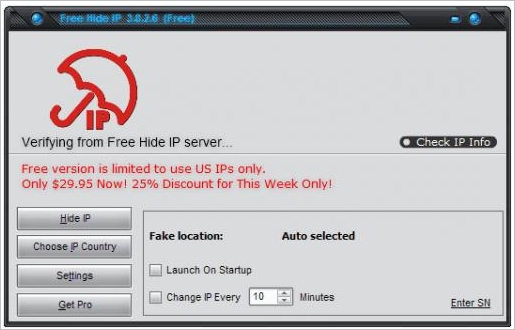 Free Hide IP(随机代理工具) 英文费版