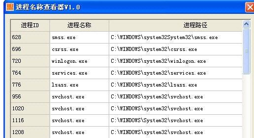 进程名称查看器