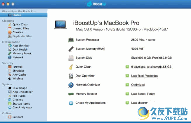 iBoostUp for Mac[Mac电脑系统优化工具] 官网