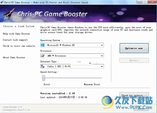 Chris-PC Game Booster 特别版[电脑游戏性能提升工具]