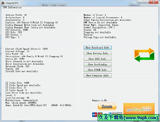 Detect CPU Information 免安装版[CPU信息检测工具]