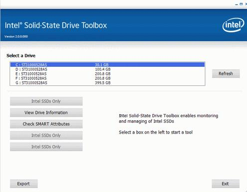 Intel SSD Toolbox