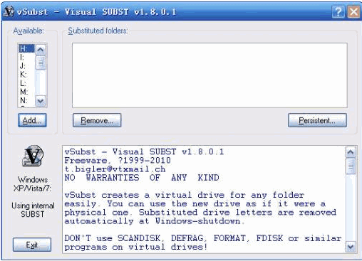 vSubst 免安装[虚拟硬盘驱动程序]