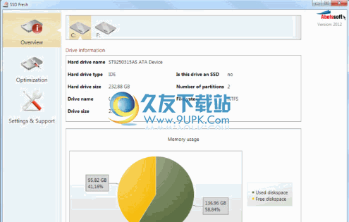 SSD Fresh下载英文版[ssd硬盘寿命优化工具]