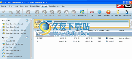 MiniTool Partition Wizard Home Edition 英文免安装版[硬盘管理器]