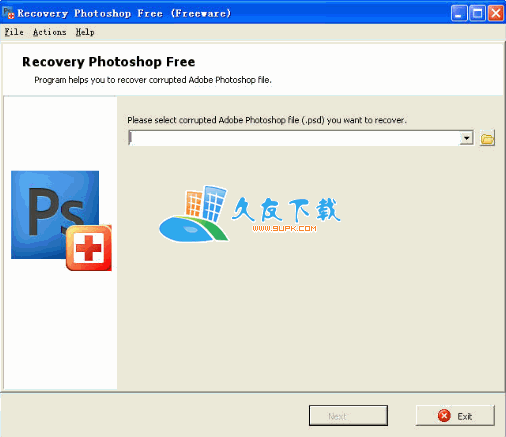 Recovery Photoshop Free 下载,损坏图象文件修复工具