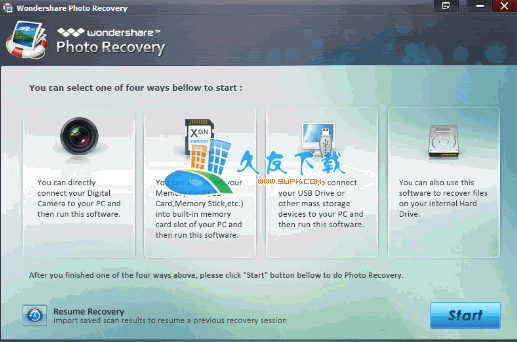 Wondershare Photo Recovery 特别版下载，数码相片恢复工具