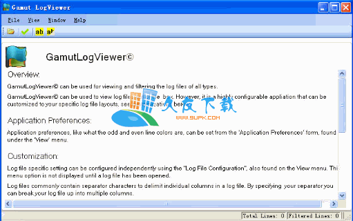 【日志文件阅读工具】Gamut LogViewer下载V英文版