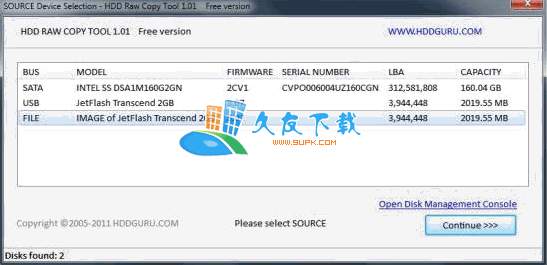 HDD Raw Copy Tool 英文版下载,底层数据复制程序