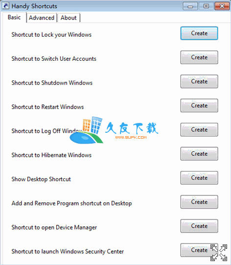 Handy Shortcuts 英文版下载，系统功能快捷方式建立工具