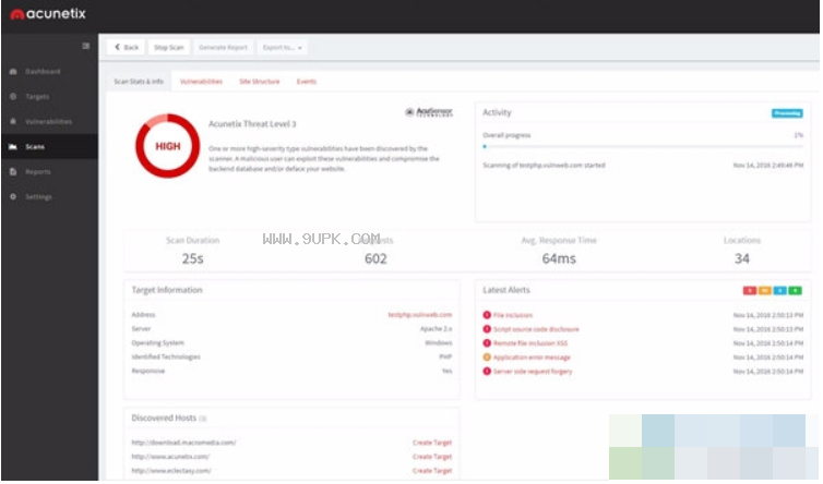 Acunetix Web Vulnerability Scanner