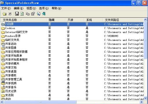 SpecialFoldersView(特殊目录查看工具) 英文版