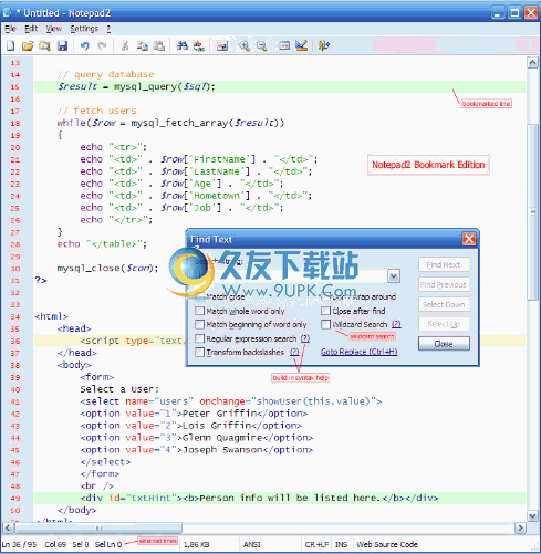 Notepad Bookmark Edition 英文免安装版_Notepad书签版