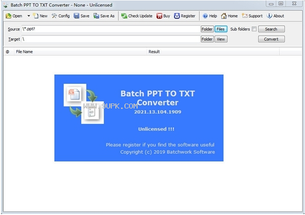 Batch PPT to TXT Converter