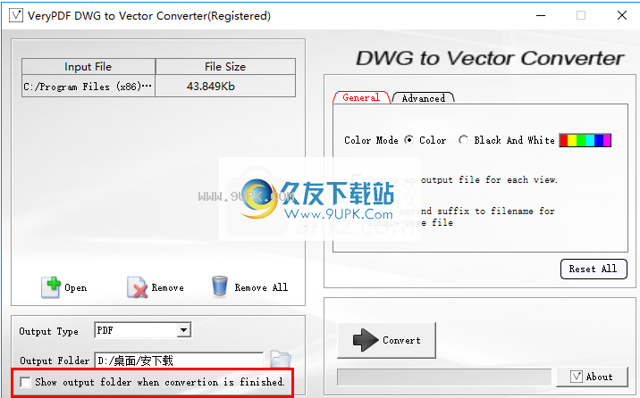 VeryPDFDWGtoVectorConverter