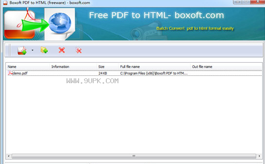 Boxoft PDF to Html