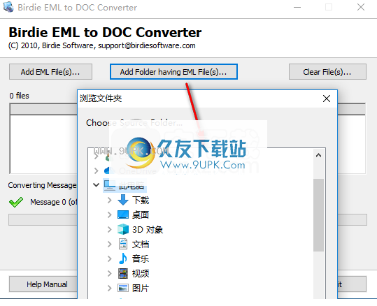 Birdie EML to DOC Converter