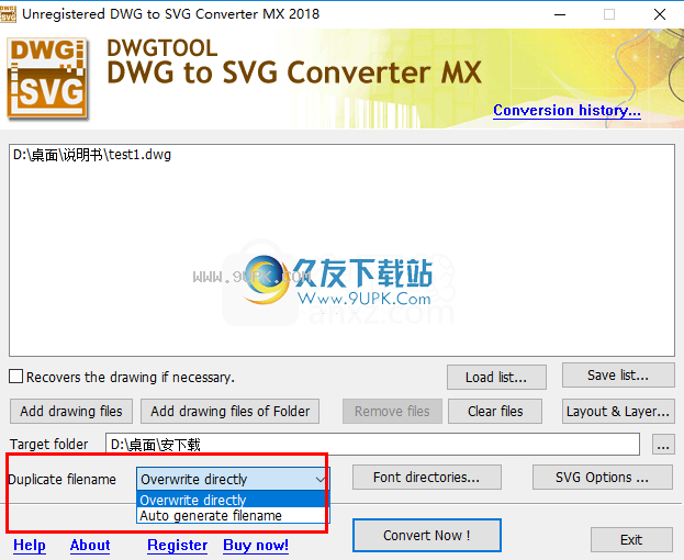 DWG to SVG Converter MX