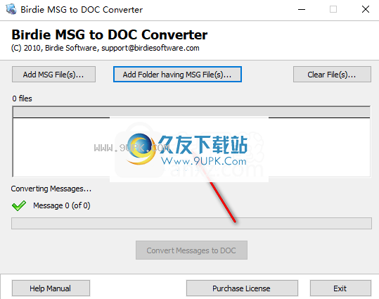 Birdie MSG to DOC Converter