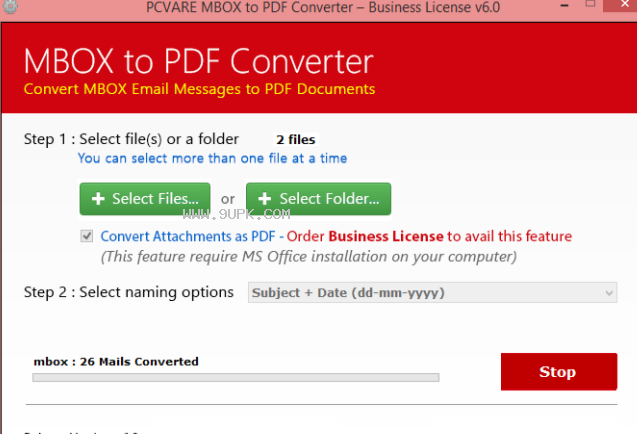 PCVARE MBOX to PDF Converter