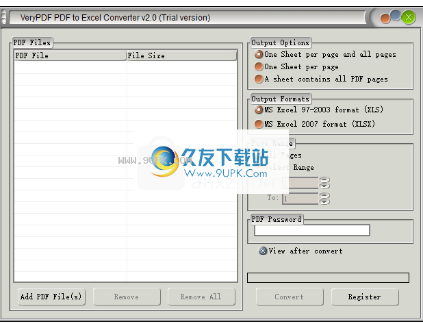 VeryPDFPDFtoExcelConverter