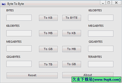 Byte To Byte 免安装版[字节单位转换器]