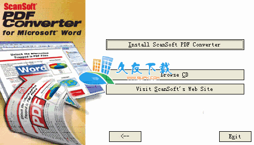 【PDF转DOC】ScanSoft PDF Converter for MS Word下载V英文版