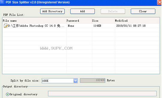 PDF Size Splitter