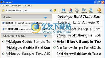 Typograf下载英文免安装版[字体预览工具]