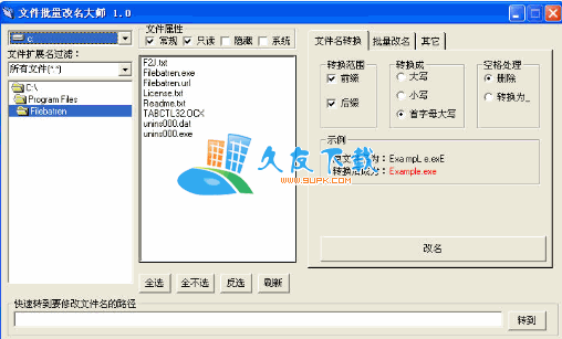 【文件批量改名程序】优易文件批量改名大师下载v中文版