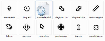 Windows极简白色鼠标指针
