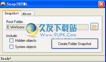 SnapHTML 英文便携版_文件夹HTML快照软件