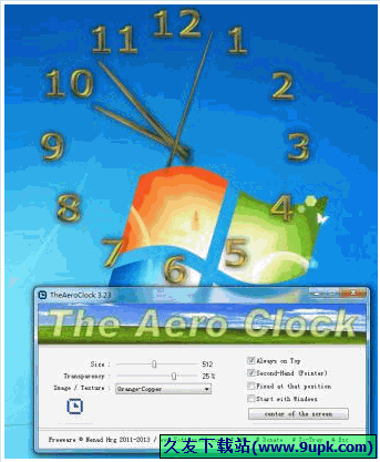 The Aero Clock 免安装版[透明桌面时钟工具]
