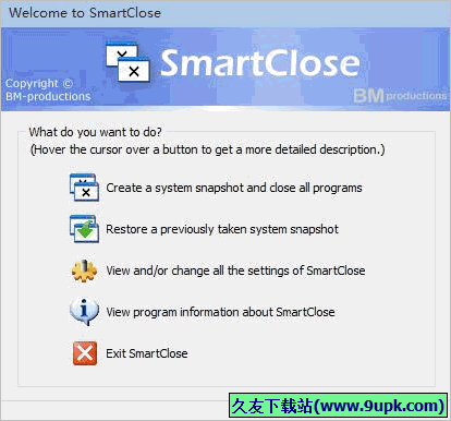 SmartClose 免安装版[软件快照还原工具]