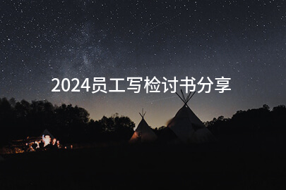 2024员工写检讨书分享