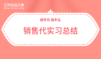 销售代实习总结优选10篇