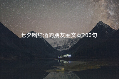 七夕喝红酒的朋友圈文案200句