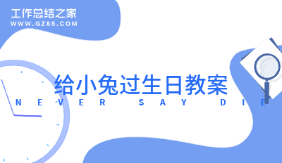 给小兔过生日教案