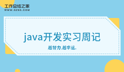 java开发实习周记