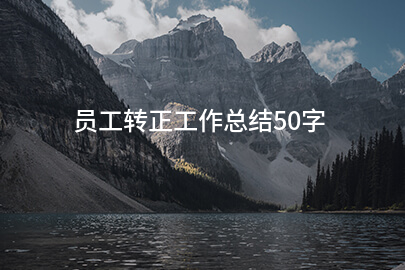 员工转正工作总结50字