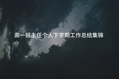 2024高一班主任个人下学期工作总结集锦